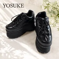 Y2K 人気✨ 22.5cm YOSUKE 30周年限定 厚底スニーカー 黒