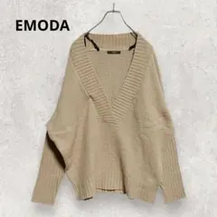EMODA ドルマンニットセーター F ベージュ ゆったり フェミニン デートのサムネイル