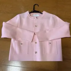 【ROPE' PICNIC】 ミラノリブ　金ボタンニット　カーディガン ピンク