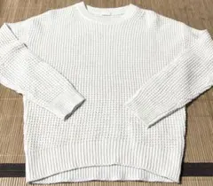 GU オフホワイト ニットセーター 長袖