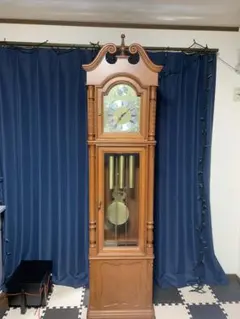 アンティーク 振り子時計 柱時計 ぜんまい式 Tempus Fugit - メルカリ