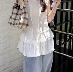 Kastane ワッシャーティアードミニスカート