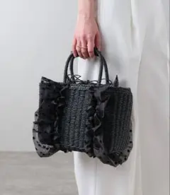 美品！TYNNE フリルペーパー トートバッグブラックCIAOPANICTYPY | Mercari