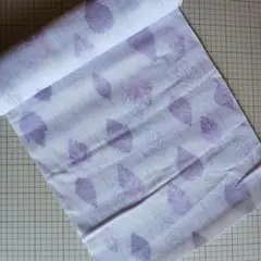 昭和レトロ 未使用 着物反物 テイジン上布 木の葉　 パープルのサムネイル