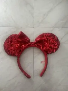 ミッキーマウス風赤いカチューシャ