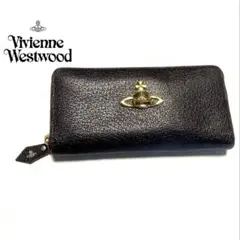 ヴィヴィアンウエストウッド ワンポイント ビビアン オーブ 長財布 ファスナー革
