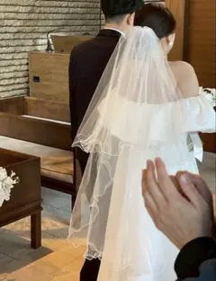 ※週末限定値下げ　ブライダル 結婚式 ウェディングベール 二段式 コーム付き