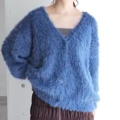 [tiptop] フェザーヤーンBIGカーディガン　ゆったり　体型カバー　楽ちん