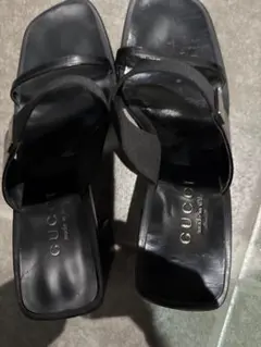 GUCCI グッチ Gロゴ金具 レザー サンダル ミュール 36C 23cm - メルカリ