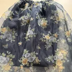 タグ付き未使用　Heather オーガンジー 花柄 フレアスカート Fのサムネイル