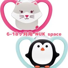 ケースなし♡ネコ ペンギン おしゃぶり NUK ヌーク 6 18 スペースのサムネイル