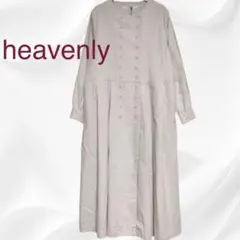 【美品】heavenly ヘブンリー ワンピース ダブルブレストコットンリネン