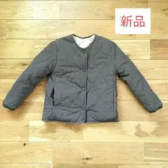 新品☆チャコールグレー 2way リバーシブル 中綿 キルティング アウター