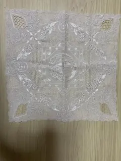 ライトグレー ハンカチ スワトウ 汕頭 花柄 フラワー - メルカリ