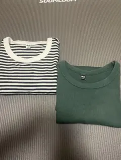 UNIQLO 五分袖 リブTシャツ 2点セット