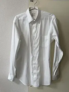 無印良品　紳士　ノンアイロンセミワイドカラー長袖シャツ Ｓ・白