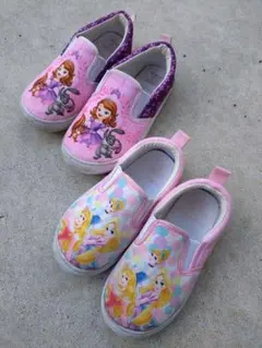 ディズニープリンセス スリッポン 2足セット 16cm 17cm