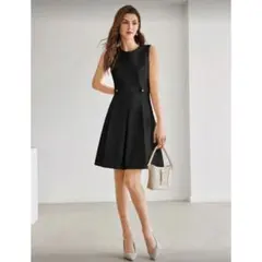 【新品未着用】ノースリーブワンピース ミニワンピース プリーツAライン ドレス