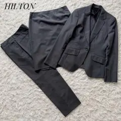 3点セット⭐︎HILTON セットアップ スカート＆パンツ ウィンドウペン グレー