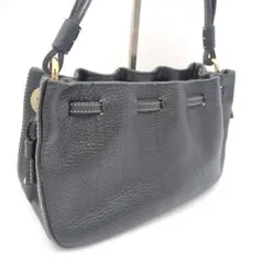Kate Spade ハンドバッグ ブラック レザー ドローストリング（巾着）