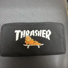 THRASHER Garfield コラボ 長財布 ブラック