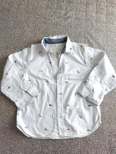 ライトグレー　長袖シャツ　100〜110