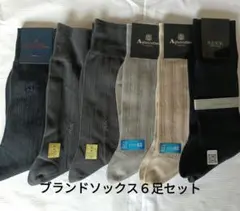 【紳士　靴下　ソックス】ブルブラ・サンローラン・アクアスキュータム・シーク　６足