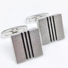 YVES SAINT LAURENT カフス スクエア シルバーカラー