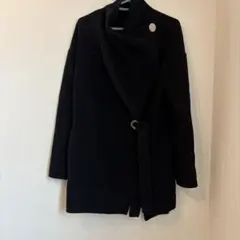 ZARA ウール混コート　ブラック