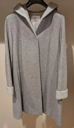 TOMORROWLAND フード付きロングコート グレー