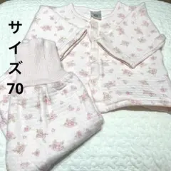花柄ベビーパジャマ ピンク サイズ70