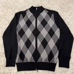 Callaway アーガイル ジップアップセーター　Ｌサイズ