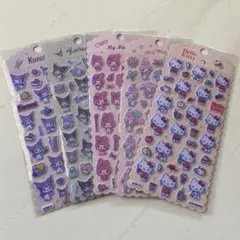 フェルトシール 5枚セット ぷっくりシール 立体シール サンリオ　もこもこ