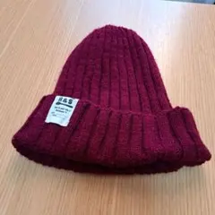 リベットアンドサージ　ニット帽　ボルドー