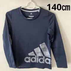 adidas CLIMAWARM 長袖シャツ 140 ネイビー　サッカー