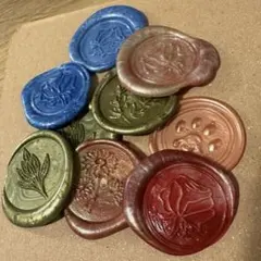 シーリングスタンプ　ランダム　30枚 バラ thankyou 草花 足跡