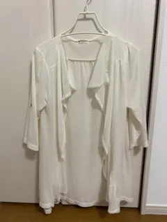 axes femme カーディガン ホワイト