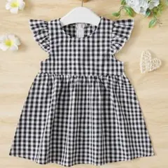SHEIN ベビー ギンガムチェック ワンピース 90 95 100 2歳 3歳のサムネイル