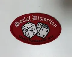 レア 当時物 Social Distortion 刺繍 ワッペン パッチ 赤×白