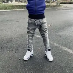 ダメージ加工 ペイント スキニーパンツ サイズ28 drip swag 値下げ可