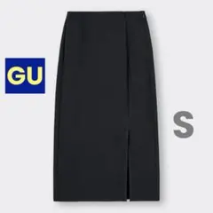 GU カットソーナローミディスカート ブラック S