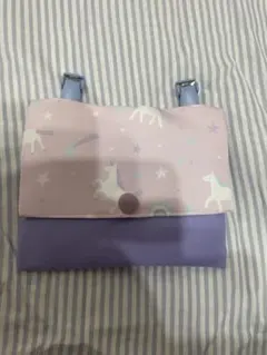 ハンドメイド　ユニコーン柄 移動ポケット