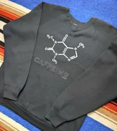 90's USA製 CAFFEINE カフェイン プリント スウェットシャツ