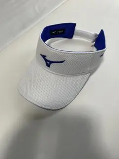 MIZUNO バイザー ホワイト/ブルー