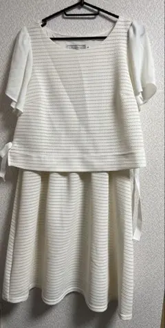 クロエ オフホワイト シルク ワンピース 結婚式 2次会 フランス製