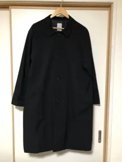 PLUS ONE ブラック ステンカラーコート L