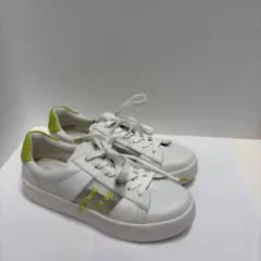 NUOVO スニーカー ホワイト×ライムグリーン 23.5cm
