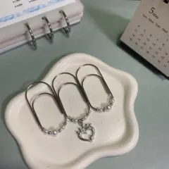 大きめ可愛い ペーパークリップ バインダー貯金 王冠♡ シルバー