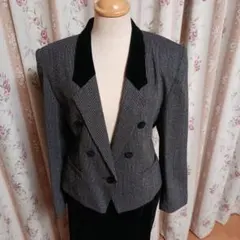 ストライプ ジャケット フォーマルスーツ3点セット ブラック 11号 ベルベット