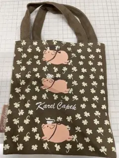 Karel Čapek 豚デザイン トートバッグ